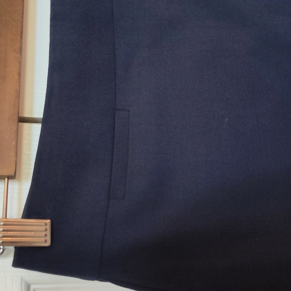 Navy blue wool blend pencil skirt US 0 - Picture 2 of 6